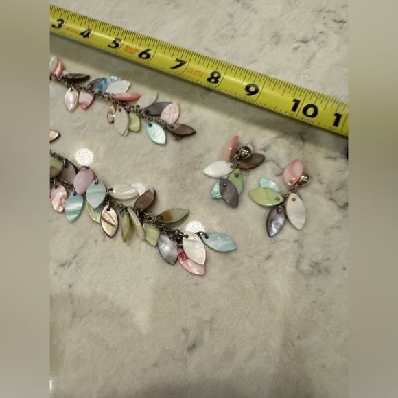 Like new MOP bead charm set (earrings/necklace/bracelet) pastels EXEX - Picture 8 of 8